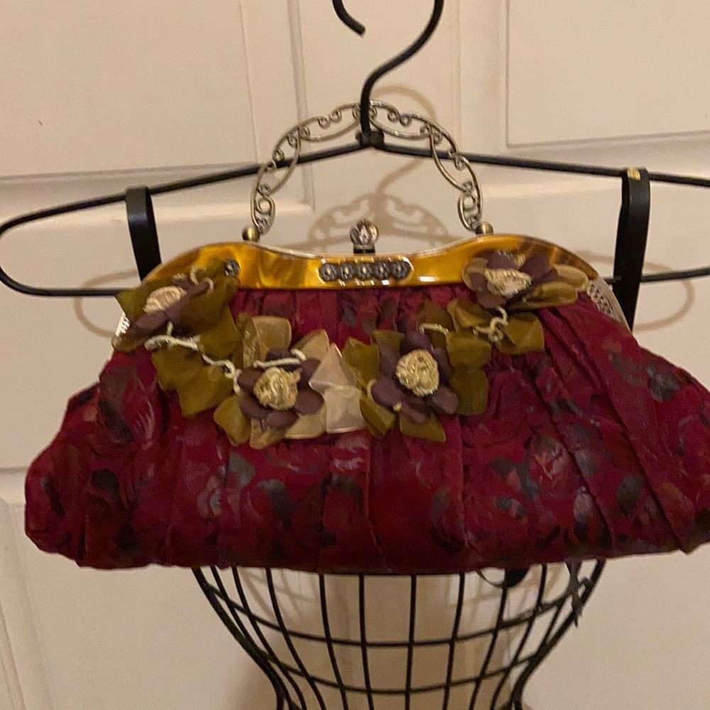 Red color classic purse beautiful